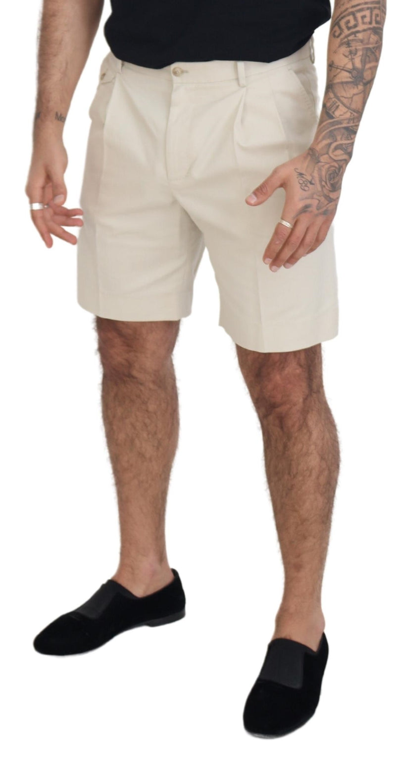 Dolce & Gabbana Elegant White Chino Shorts - Summer Essential