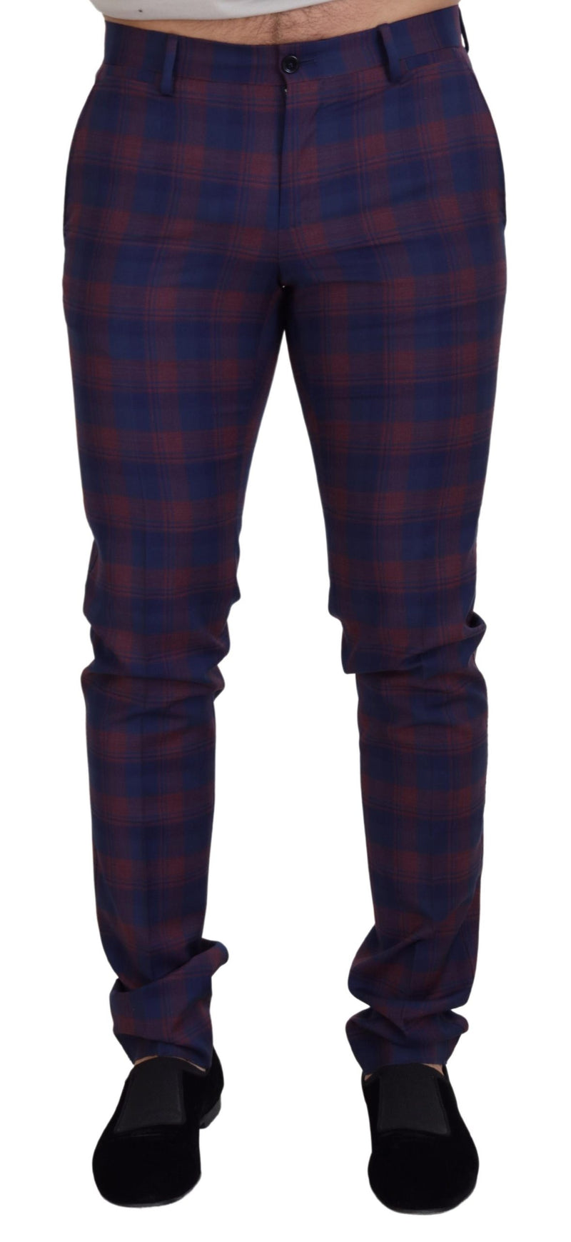 Dolce & Gabbana Chic Multicolor Checkered Wool Pants