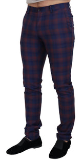 Dolce & Gabbana Chic Multicolor Checkered Wool Pants