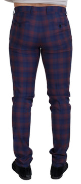 Dolce & Gabbana Chic Multicolor Checkered Wool Pants