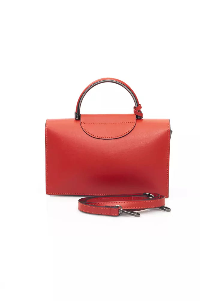 Baldinini Trend Red Leather Women Shoulder Bag