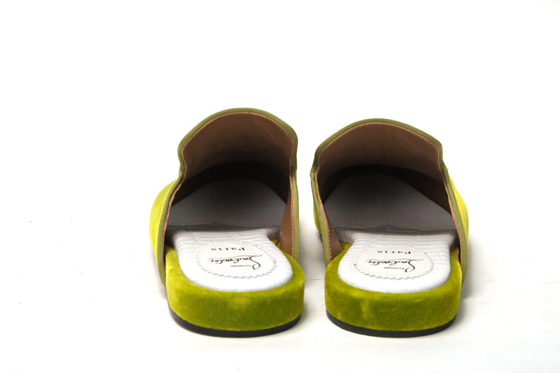 Christian Louboutin Bourgeon Lime Navy Coolito Flat Shoes