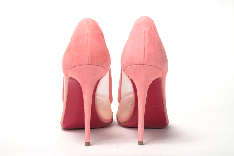 Christian Louboutin Pink Galativi Suede High Heels Pumps