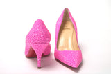 Christian Louboutin Hot Pink Embellished High Heels Pumps