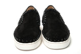 Christian Louboutin Black Pik Boat Flat Veau Shoes