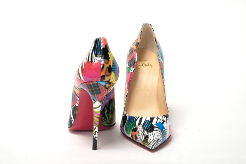 Christian Louboutin Multicolor Hot Chick Patent Sapeaur High Heels