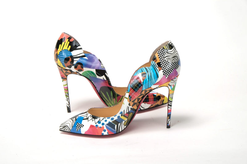 Christian Louboutin Multicolor Hot Chick Patent Sapeaur High Heels