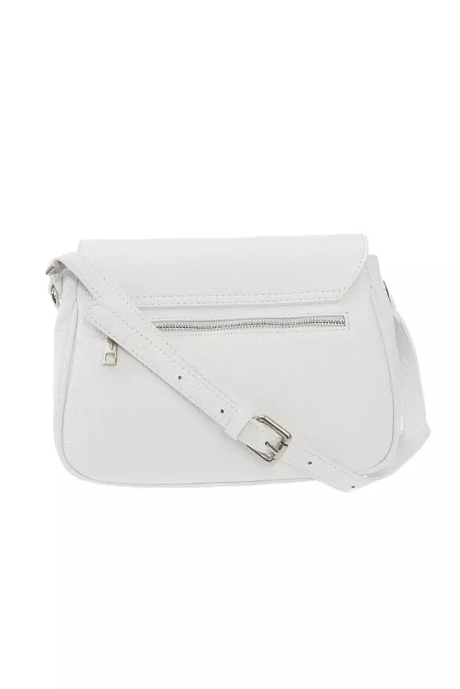 Baldinini Trend White Leather Women Crossbody Bag