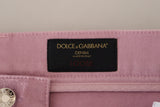 Dolce & Gabbana Metallic Pink Loose Denim Jeans