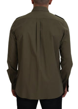 Dolce & Gabbana Elegant Green Casual Long Sleeve Shirt