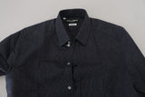 Dolce & Gabbana Elegant Slim Fit Dark Blue Dress Shirt