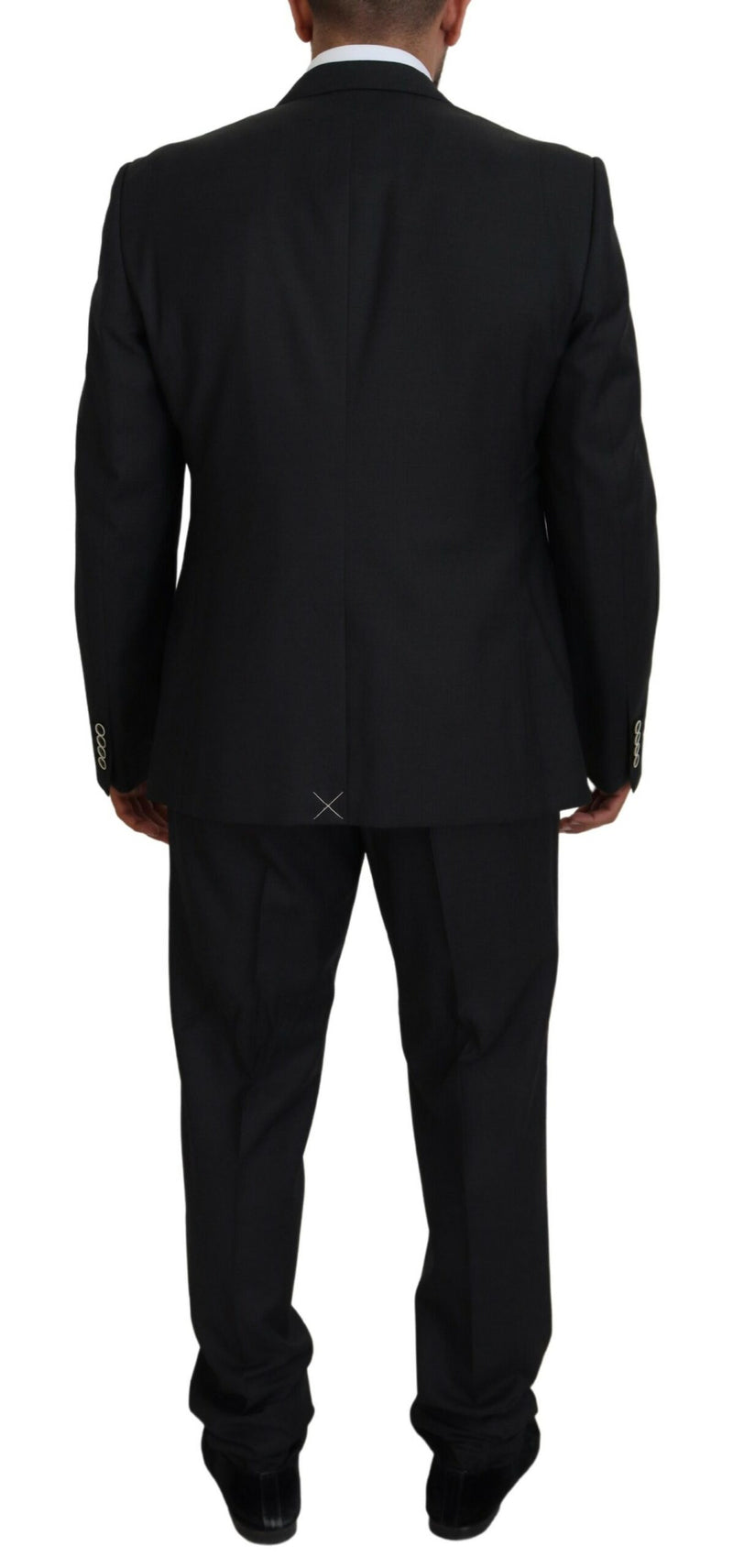 Dolce & Gabbana Elegant Black Wool Silk 3-Piece Martini Suit