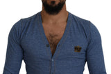 Dolce & Gabbana Elegant Blue Cotton Cardigan Sweater