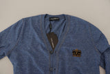 Dolce & Gabbana Elegant Blue Cotton Cardigan Sweater