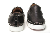 Christian Louboutin Black/Dk Gun Pik Boat Flat Lurex Shoes