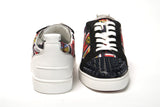 Christian Louboutin Black Multi/Marine Mat Louis Junior Spikes Shoes