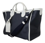 Dolce & Gabbana Elegant Two-Tone Leather Shopper Tote