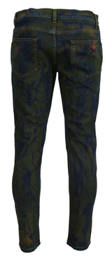 Dolce & Gabbana Chic Slim-Fit Denim Jeans in Green Wash