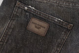 Dolce & Gabbana Exquisite Gray Denim Pants for the Modern Gentleman