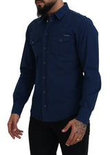 Dolce & Gabbana Elegant Slim Fit Denim Casual Shirt