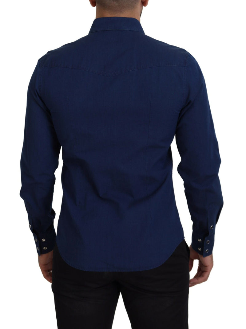 Dolce & Gabbana Elegant Slim Fit Denim Casual Shirt