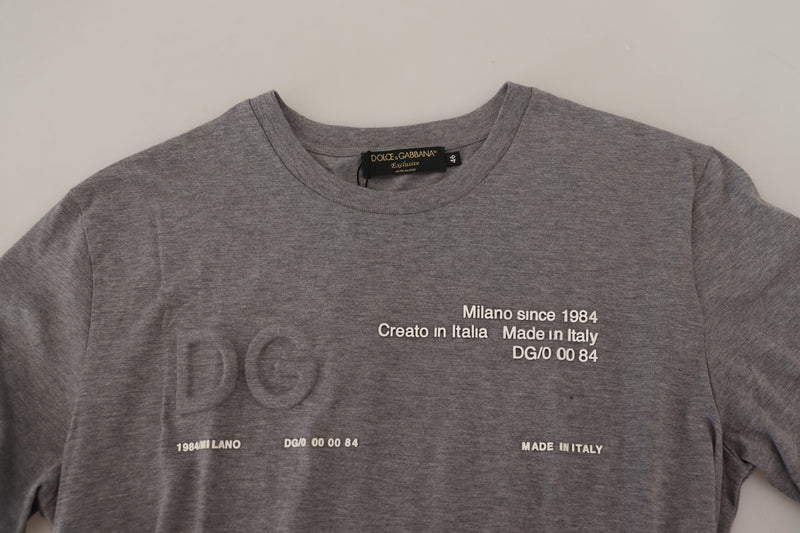 Dolce & Gabbana Elegant Gray Crewneck Cotton T-Shirt