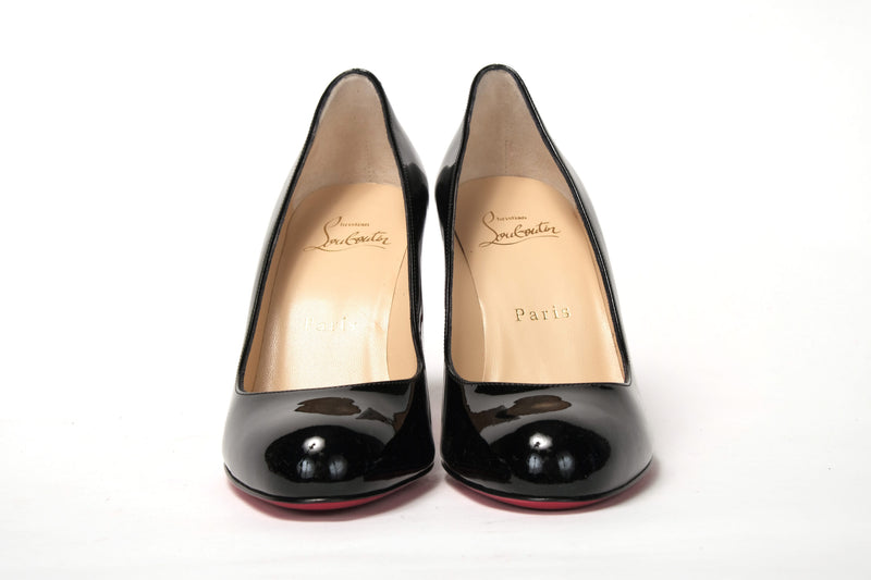 Christian Louboutin Simple Pump 85 Patent Black Heel