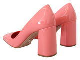 Prada Elegant Square Toe Pink Heels