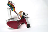 Christian Louboutin Silver/Multi Arendisc Alta Platform Heel