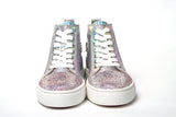 Christian Louboutin Ab/Silver Super Lou Strass Fla Sneakers