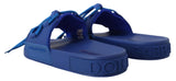 Dolce & Gabbana Elegant Blue Slide Sandals