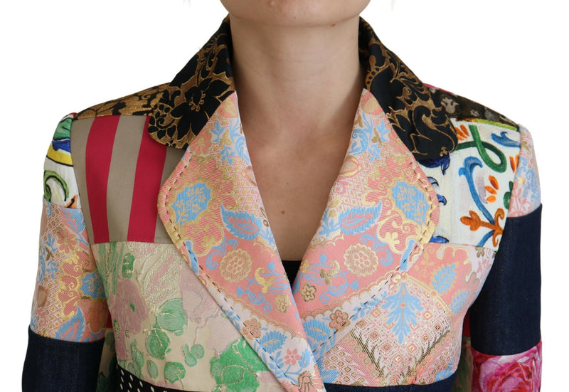 Dolce & Gabbana Elegant Multicolor Patchwork Blazer