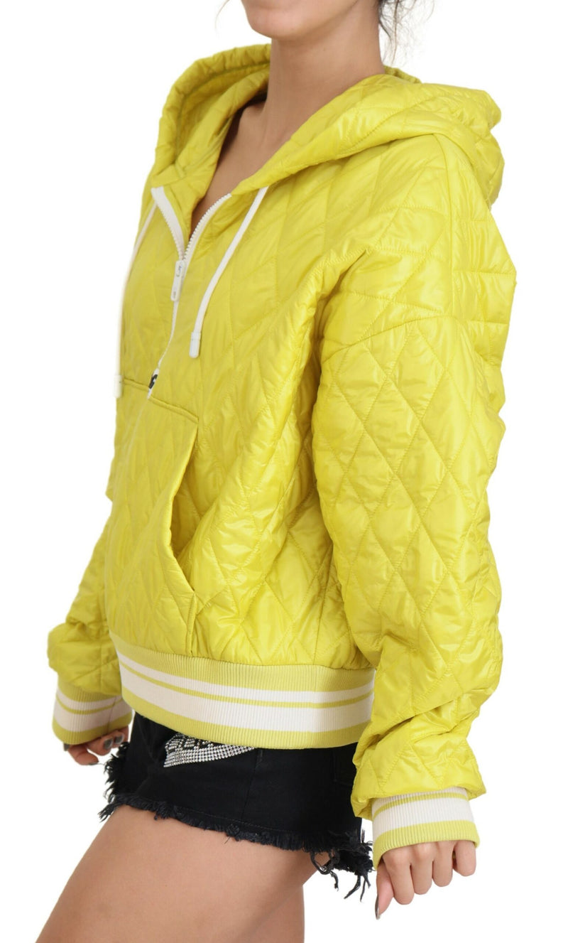 Dolce & Gabbana Elegant Yellow Hooded Jacket