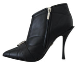 Dolce & Gabbana Elegant Black Quilted Leather Booties