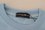 Philippe Model Elegant Light Blue Cotton Pullover Sweater