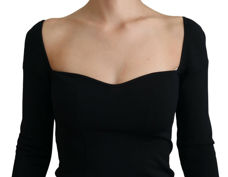 Dolce & Gabbana Elegant Sweetheart Neck Pullover Sweater