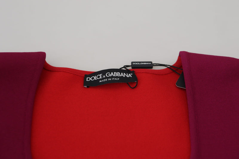 Dolce & Gabbana Multicolor Square Neck Pullover Sweater