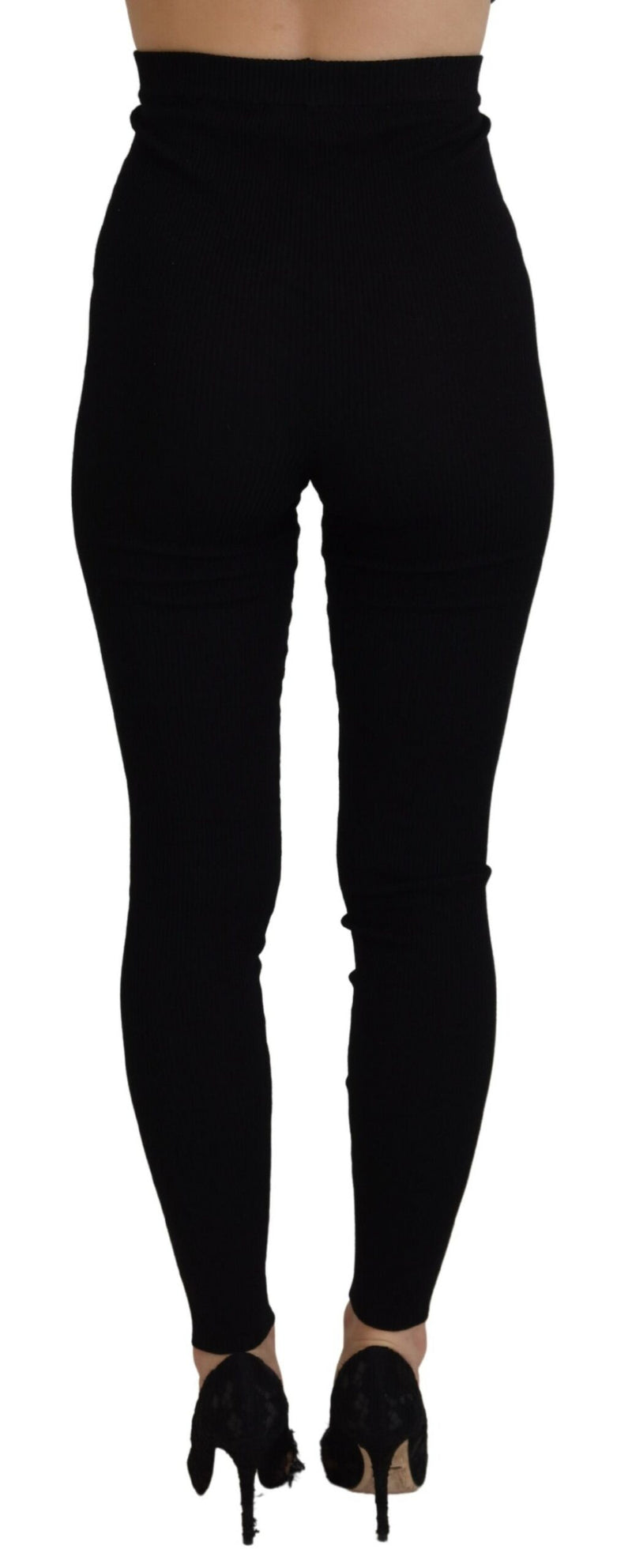 Dolce & Gabbana Elegant High Waist Virgin Wool Leggings