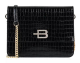 Baldinini Trend Chic Croco Pattern Calfskin Shoulder Bag