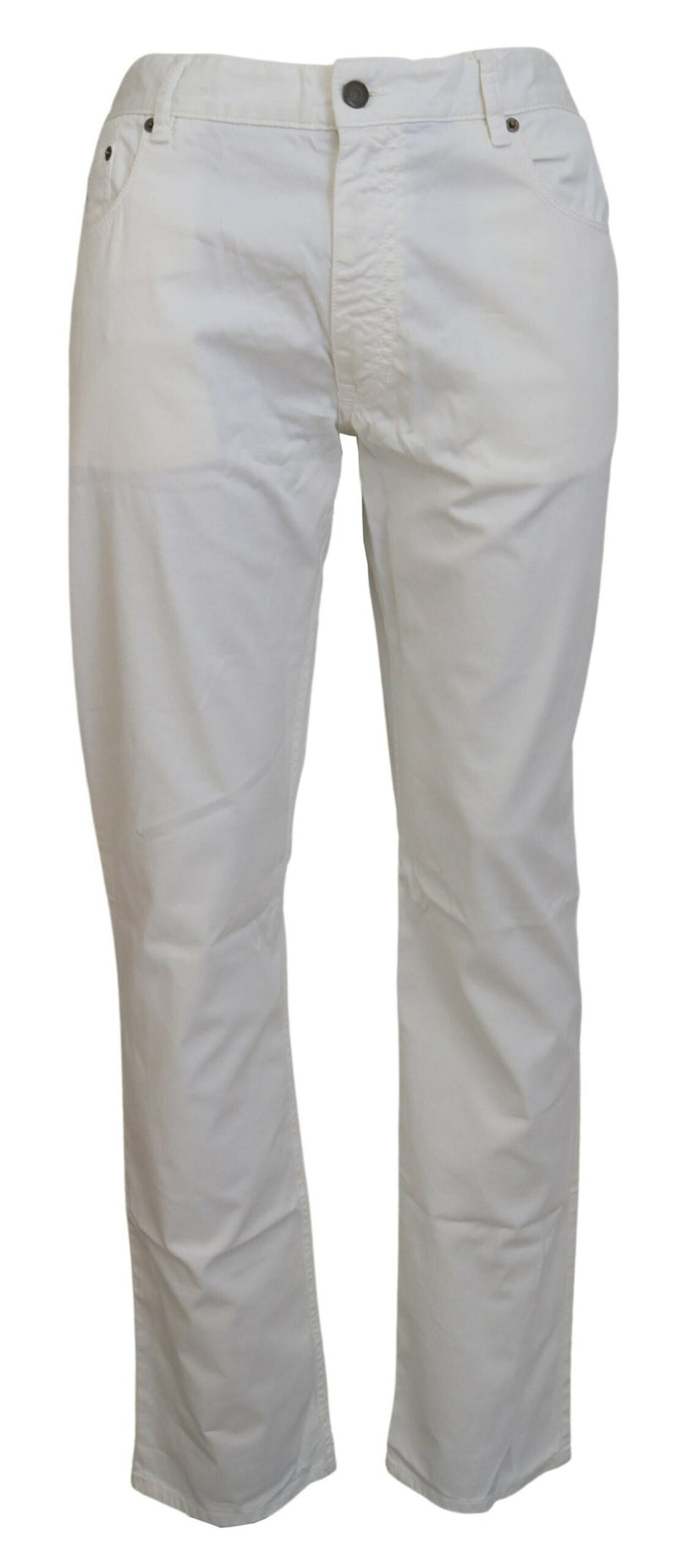 Ralph Lauren Elegant Ivory Straight-Fit Denim Jeans