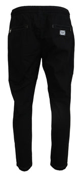 Dolce & Gabbana Elegant Tapered Black Trousers for Men