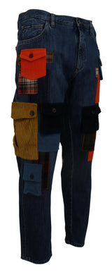 Dolce & Gabbana Chic Patchwork Cargo Denim Jeans