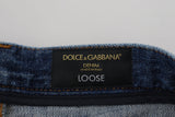 Dolce & Gabbana Chic Patchwork Cargo Denim Jeans