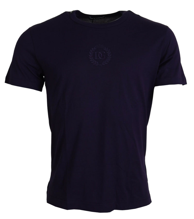 Dolce & Gabbana Elegant Purple Cotton T-Shirt