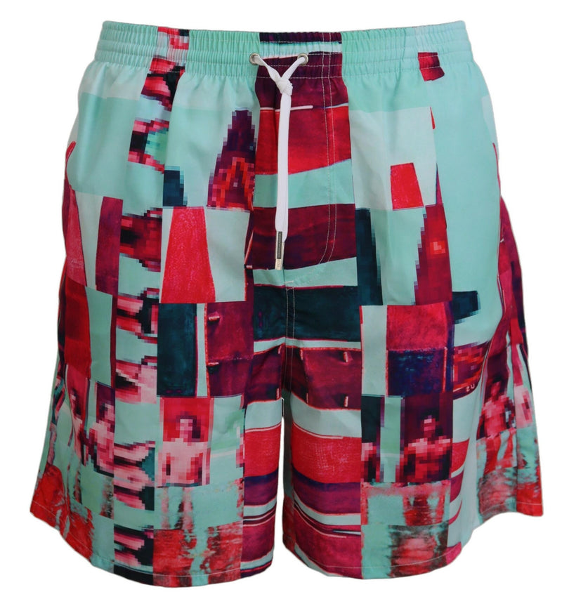 Dsquared² Multicolor Printed Swim Shorts Boxer