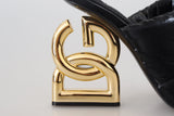 Dolce & Gabbana Elegant Slide Heels with Embellished Logo