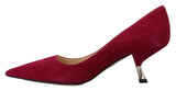 Prada Elegant Dark Pink Suede Heels Pumps