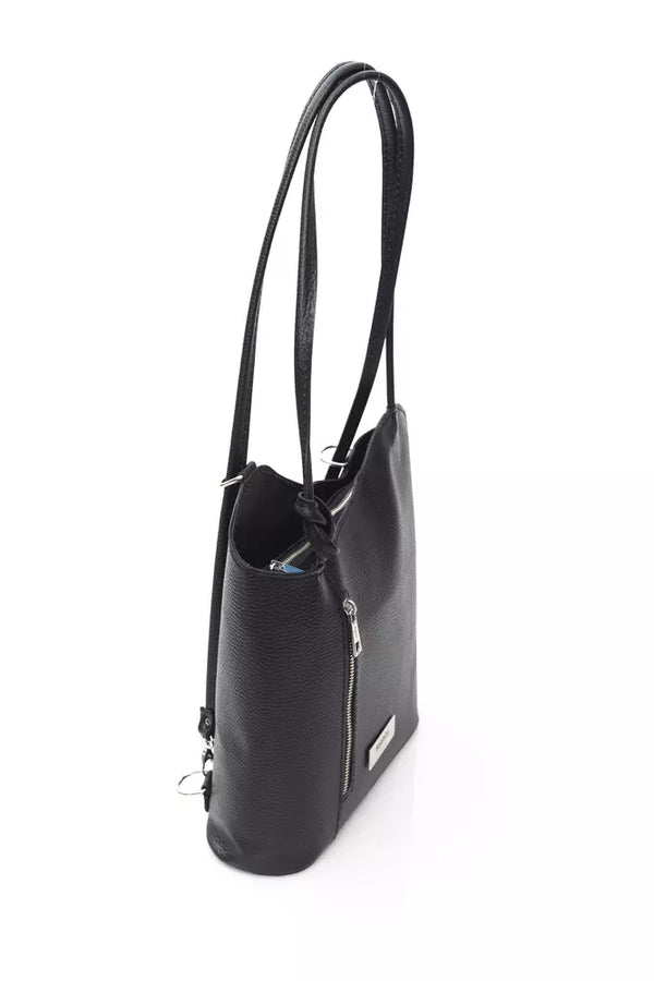 Baldinini Trend Black Leather Women Shoulder Bag