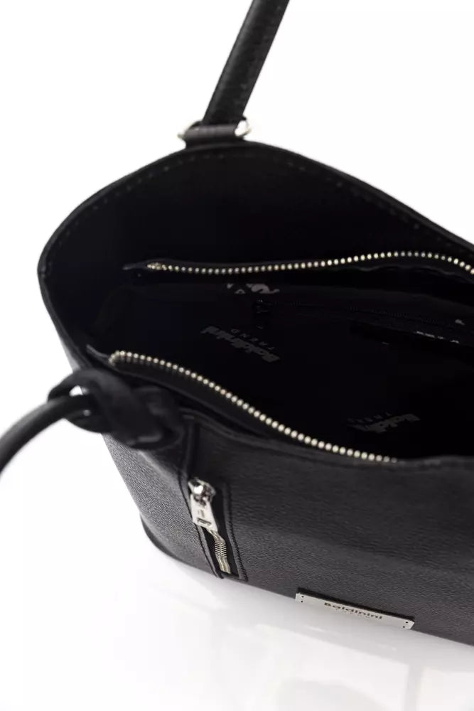 Baldinini Trend Black Leather Women Shoulder Bag