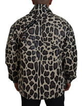 Dolce & Gabbana Multicolor Leopard Print Parka Jacket